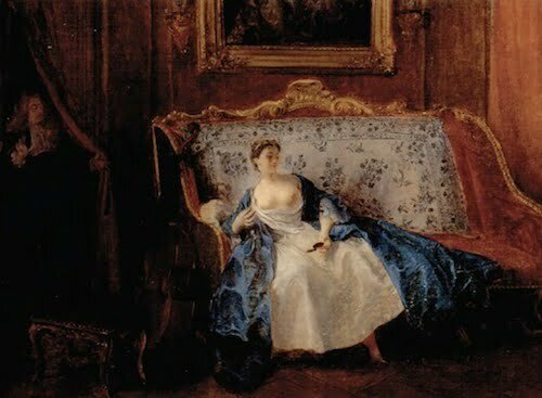4.Nicolas Lancret - Young Woman on the Sofa