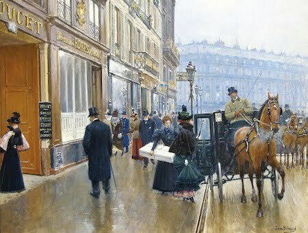 Jean-Georges Beraud (French, 1849-1936)  «La Devanture du Couturier Doucet»
