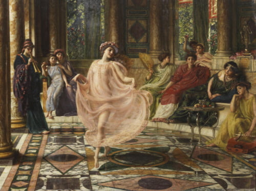 5.Sir Edward John Poynter The Ionian Dance  - Motus doceri gaudet Ionicos, Matura virgo, et fingitur artibus (1895