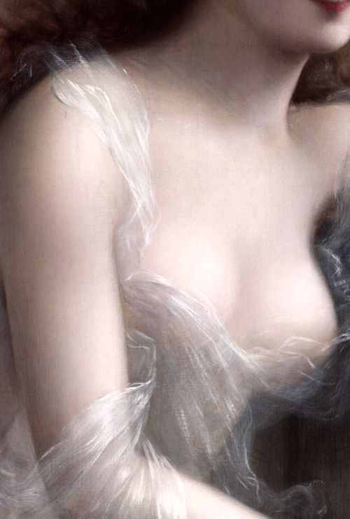 Emile Vernon 1872-1919, Girl with a Poppy, detail