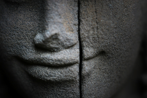 girl with a brocken smile