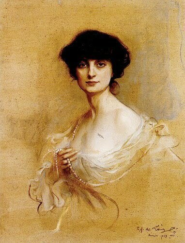 Portrait of Anna, Comtesse de Noailles by Philip de  Lu00E1szlu00F3 (1913)