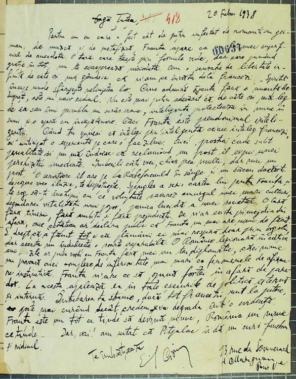 Emil.Cioran.catre_.Petre_.Tutea_.1938.02.20.3.142