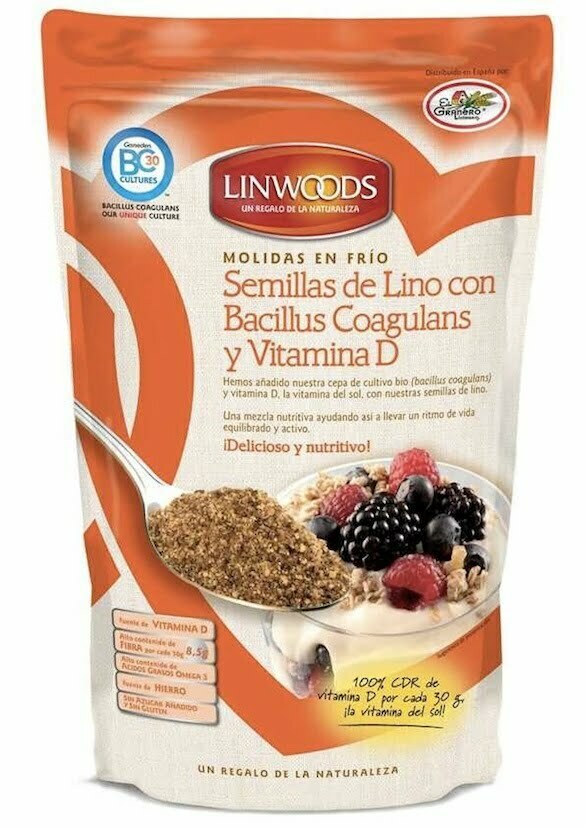 Flaxeed with bio-cultures and vitamin D