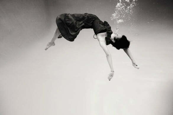 woman underwater