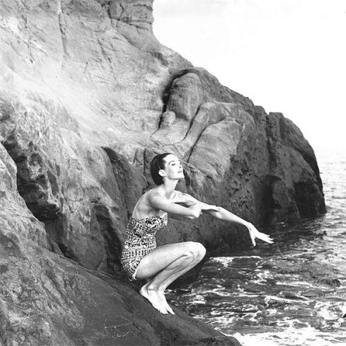 Ph Anne St Marie in swimwear photographed by Tom Palumbo, 1950s.