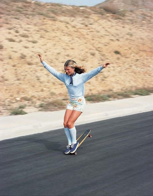 Ellen O’Neal, la famosa mujer freestyler y skater de 1970.