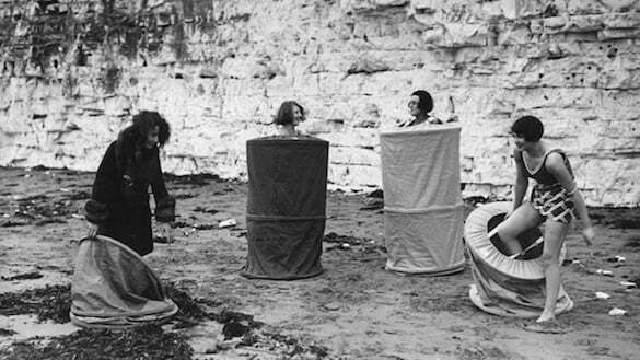 Bathers Undress Using the ’Skreenette,’ 1929