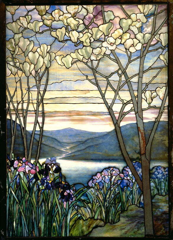Louis Comfort Tiffany - Magnolii si irisi - 1908