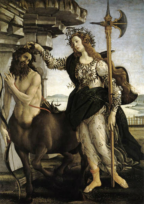 Sandro_Botticelli - Pallas si centaurul