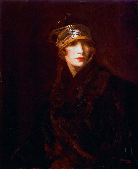Sir John Lavery - Femeie cu turban auriu
