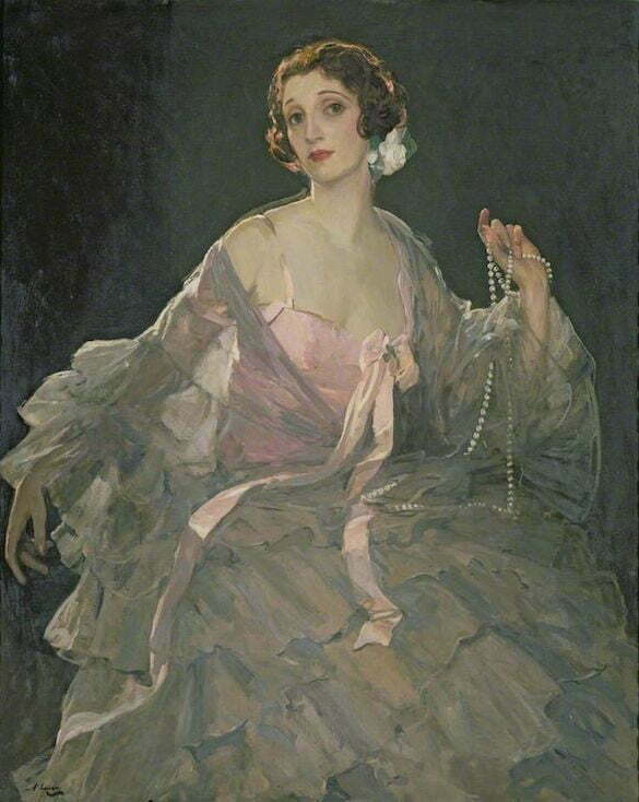 Sir John Lavery - Hazel în roz și gri