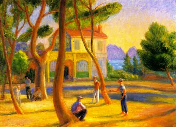 William Glackens - Jucatorii de bile din, La Ciotat, Provence, 1930