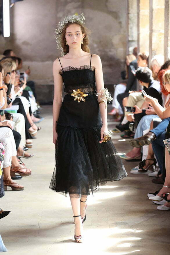 PARIS, FRANCE - JULY 02:  A model walks the runway during the Rodarte Haute Couture Fall/Winter 2017-2018 show as part of Haute Couture Paris Fashion Week on July 2, 2017 in Paris, France.  (Photo by Antonio de Moraes Barros Filho/WireImage)