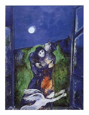 lovers in the moonlight marc chagal