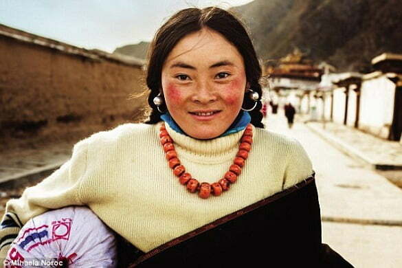 XIAHE, CHINA This Tibetan woman had made a long trip to visit Labrang Monastery, one of the most important Buddhist sites