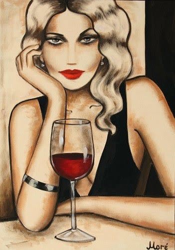 Ekaterina Moré - Woman with a glass of wine
