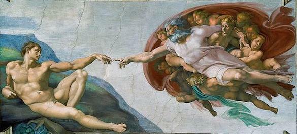 crearea lui adam michelangelo