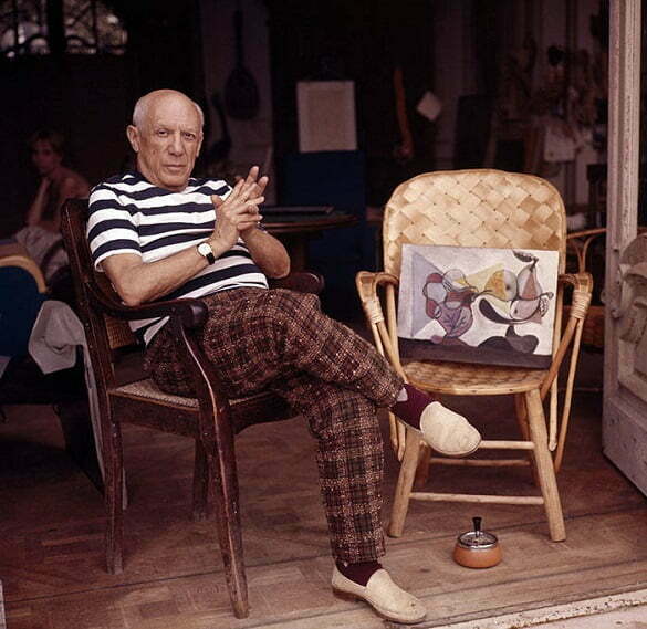 Pablo Picasso at home in Cannes,